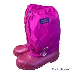 SOREL Pink Rubber Canvas‎ Pull On Mid Insulated Boots Outdoor Women's Shoes 5